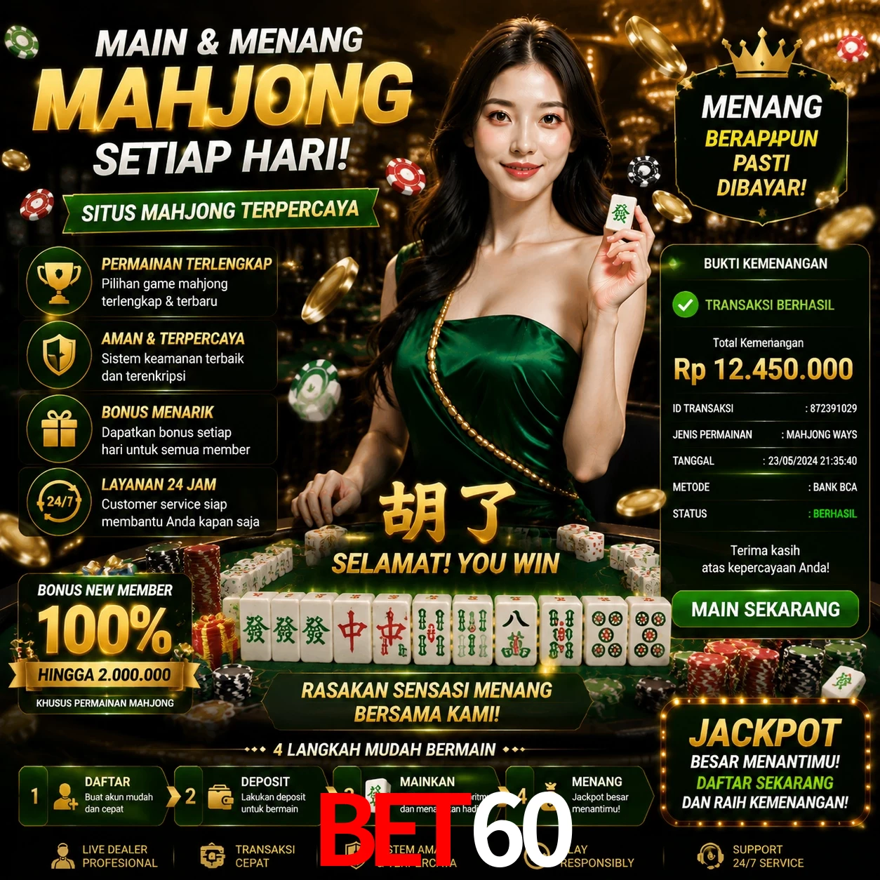 Ganhar e sacar na bet60